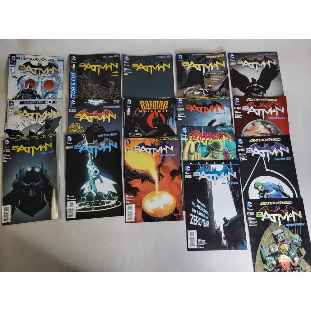 DC Comics Batman The New 52 Comic Book Lot Zero Year Death of the Family 15ct